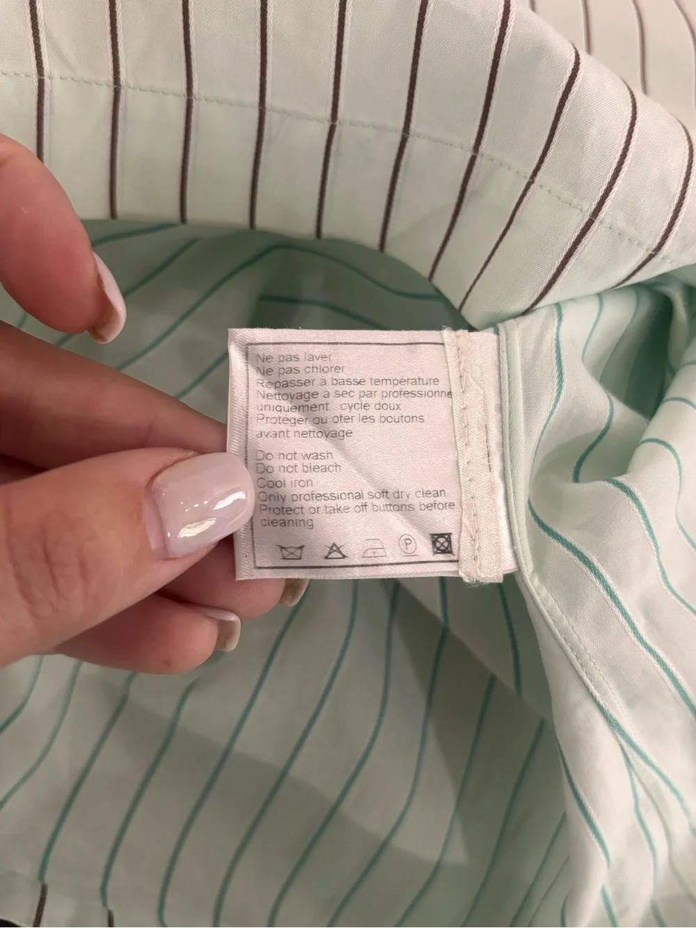Authentic CHANEL sleeves formal stripes office top 36cm